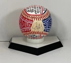 Greg Maddux Signed ONL Baseball, VCBC SuperStats, Hand Painted, PSA/DNA, HOF