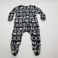 Old Navy Toddler Sleep Play Footed One-Piece Pajamas Fair Isle Size 6-9 months