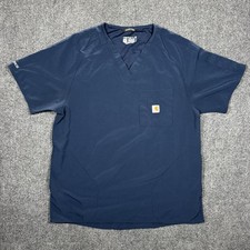 NWT Carhartt Men  s M Force Cross-Flex Scrubs Modern Fit Chest Pocket V-Neck Top