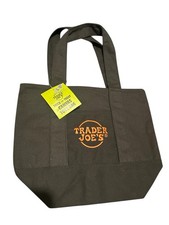 Trader Joe  s Canvas Tote Bag Halloween edition Black/Orange New With Tags 1 Pc