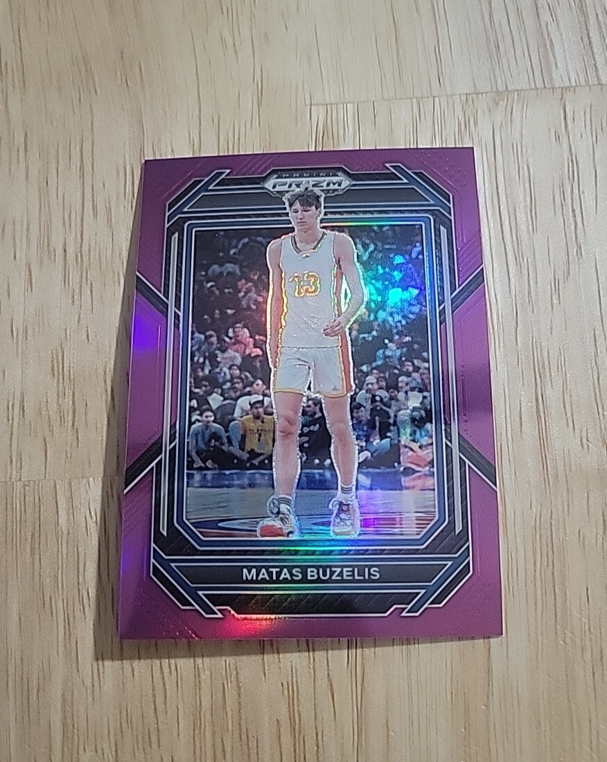 2023-24 Prizm Draft Picks MATAS BUZELIS Purple /75 #13 Rookie RC Bulls SP