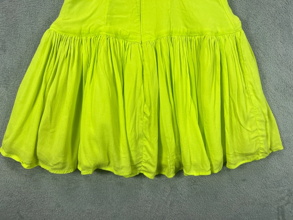 Olivaceous Lime Green Mini Dress Size Medium Womens Dress Crepe Tulle Sleeveless - Image 3 of 4