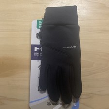 NEW HEAD Mens Sensatec Touchscreen Running Gloves 2001113 Size L/XL Black