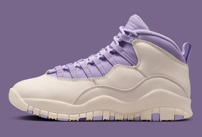 Nike Air Jordan 10 Retro Hydrangeas Chalk Grape Sneakers IQ0388