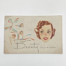 Vintage 1955 “Beauty On A Budget” Pamphlet Promoting Gillette Products