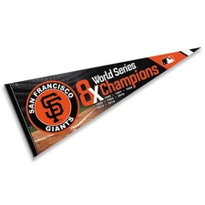 San Francisco Giants 8 Time Champions MLB 12 in X 30 in Pennant