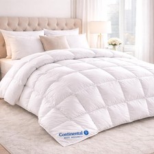 Continental Bedding Serenity Hungarian White Goose Down Comforter Full,