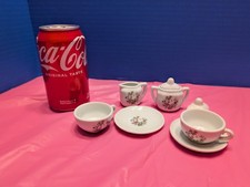 1980's Doll Play Tea Set Ceramic or China 8 Piece AS IS Read Desc