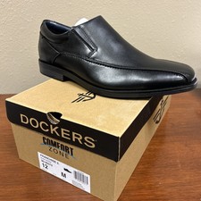 Dockers Mens Black Leather Comfort Zone Business Dress Slip-on Loafer Shoe