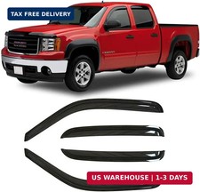 4pc Out-Channel Window Visors Fits 07-14 Silverado Sierra Crew Cab  Tahoe/Yukon