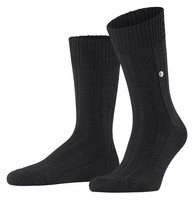 Burlington Herren Dover Einfach Wolle Socken - Schwarz
