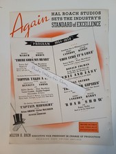 1938 Hal Roach, Oliver Hardy Harry Langdon Jean Arthur Industry 9x12 ad clipping