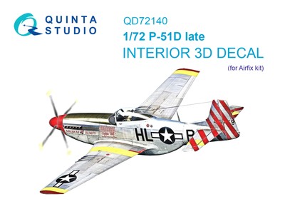 Quinta Studio 1/72 P-51D late 3D-Printed & colour Interior (Airfix)