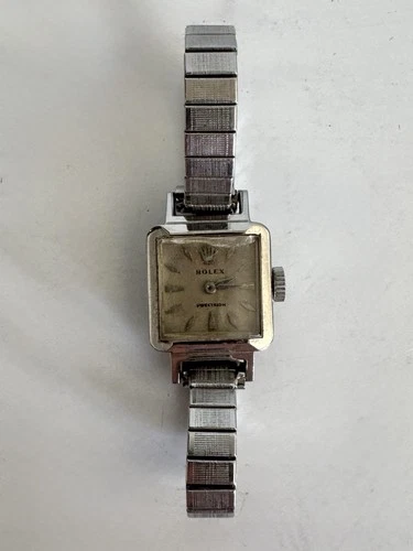 Rolex Precision Manual Winding Square Case Watch 9158