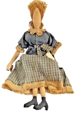 Vintage Primitive Farmhouse Handcrafted 22 Inch Sister-Friend Doll (SKU# 2854)
