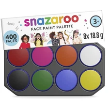 Snazaroo Face Paint Palette Kit, 8 x18.8g (0.6 Fl Oz), 8 Colours, Face Paint ...