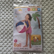2022 INTEX Glossy Panel 24" Round Swimming Pool Play Beach Ball 59030EQ