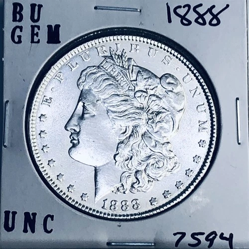 1888 BU GEM MORGAN SILVER DOLLAR UNC MS+++ U.S. MINT RARE COIN 7594
