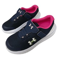 Under Armour Little Girls Size 10 UA Ginf Surge 4 AC Sneakers Blue Pink New