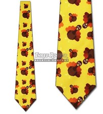 Thanksgiving Turkey Tie Turkey Neckties Mens Holiday Thanksgiving Neck Tie NWT