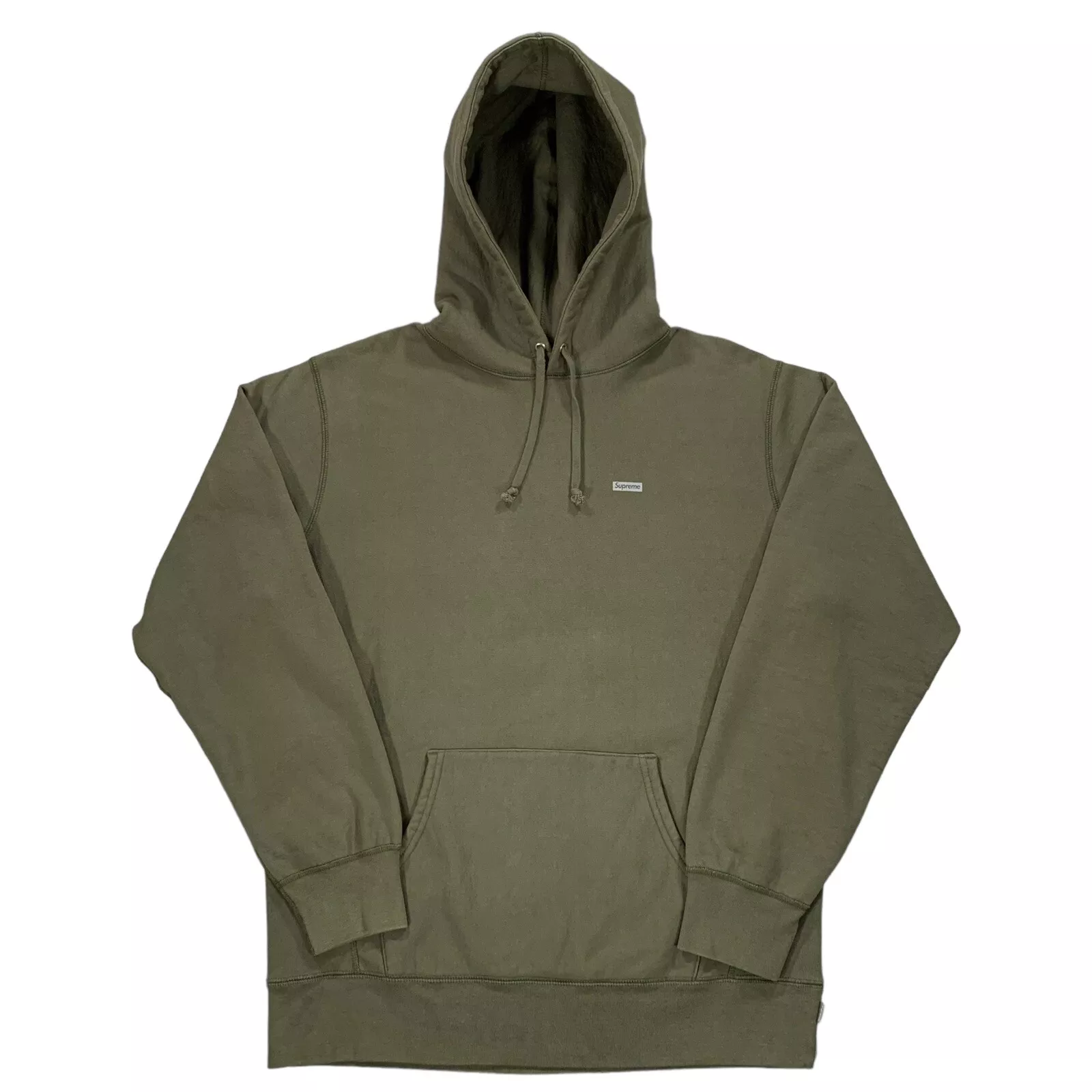 Sweat à capuche Supreme FW16 vert olive réfléchissant petite boîte logo taille XL