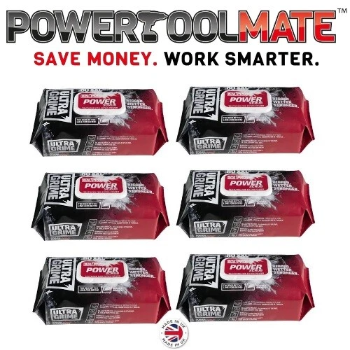 ULTRA GRIME PRO POWER SCRUB WIPES (CASE OF 6)