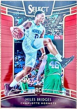 Miles Bridges /199 RC 2018/19 Panini Select RED PRIZM #17 Rookie Hornets Hot...