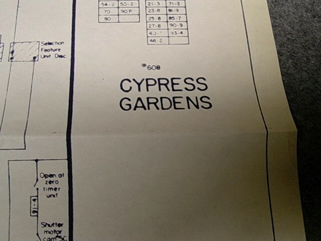 1958 Bally CYPRESS GARDENS Bingo Service Schematic - large size - Image 2 of 2