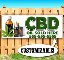 CBD OIL SOLD HERE CUSTOM PHONE  Advertising Vinyl Banner Flag Sign Many Sizes