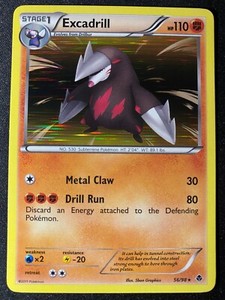 EXCADRILL  56/98 Pokemon TCG Black & White Emerging Powers Holo Rare 2011 NM