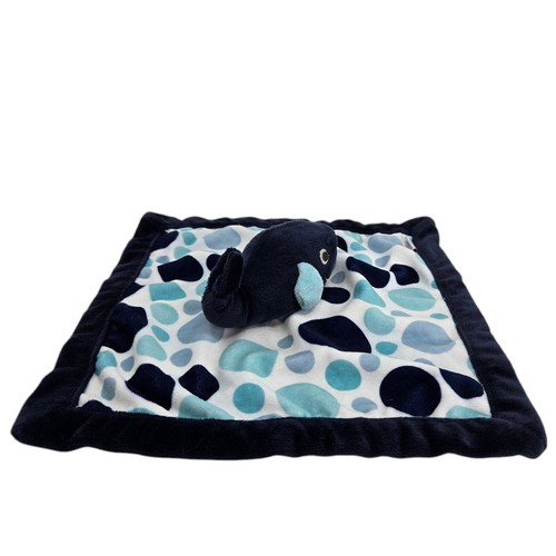 Carters Blue Whale Polka Dot Lovey Security Baby Blanket Comfort Stuffed Animal - Picture 4 of 8