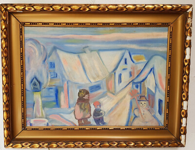 No.: 462 oil painting artwork frame painting oil painting children portrait winter