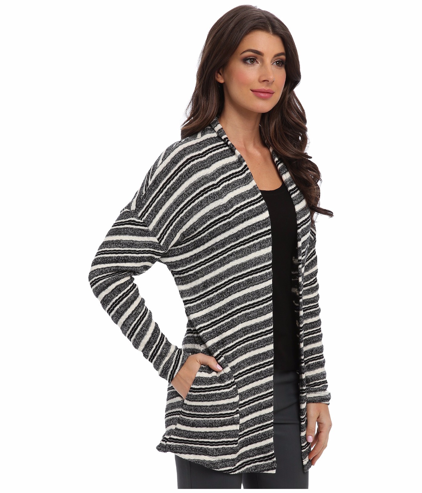 three dots knit jacket