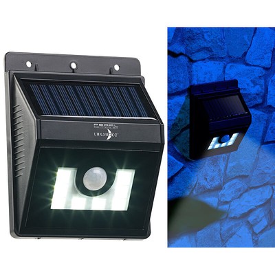 Lunartec Solar-LED-Wandleuchte mit Bewegungsmelder, Dimm-Funktion, 180 lm, IP44