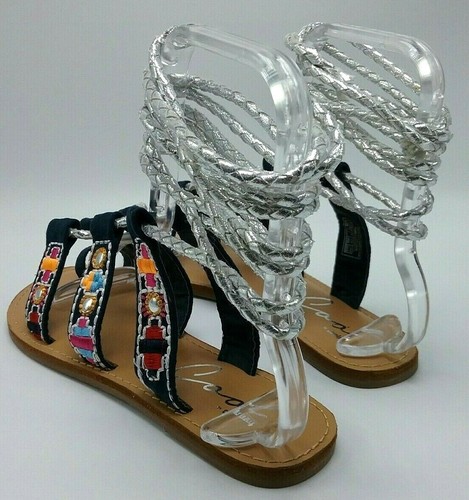 Sandalias para mujer COOLWAY by Coolway Nasau con cordones al tobillo azul marino múltiples - Imagen 5 de 7