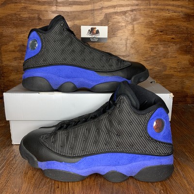 Air Jordan Retro 13 Black Hyper Royal Size 8 5 Black Hyper Royal Blue 13s Ebay