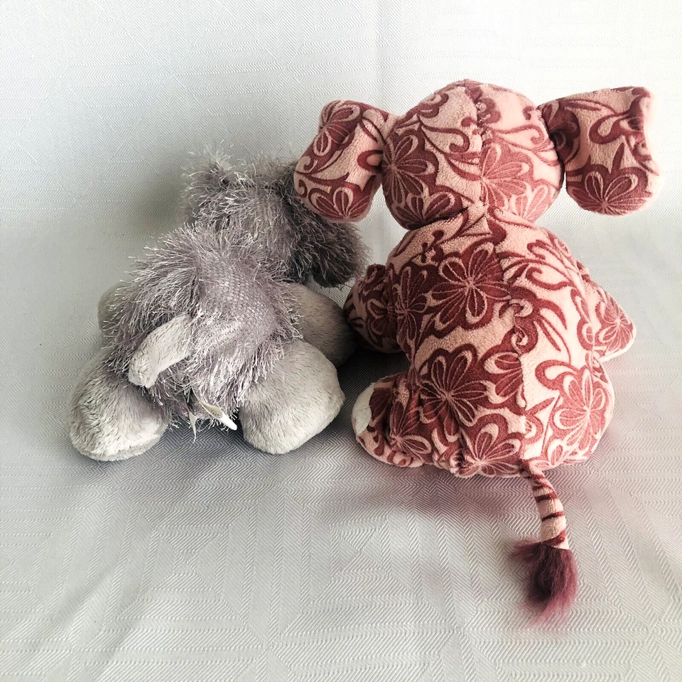 2 Ganz Webkinz Elephant Virtual Pet Plush Stuffed Animal No Code HM 458 HM 007 - Image 2 of 4