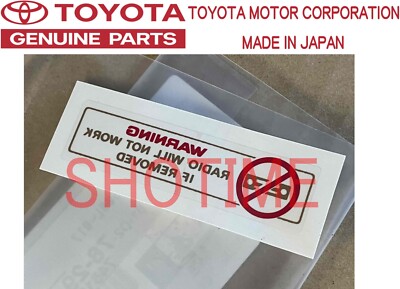 TOYOTA Genuine LEVIN TRUENO AE85 86 Theft Security Warning Sticker Label OEM