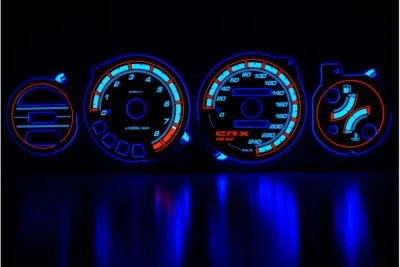 Honda Crx Del Sol Design 2 Glow Calibre Plasma Cadrans Tachymètre Shift Indic - Photo 1/4