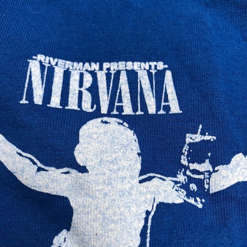 T-shirt single stitch NIRVANA STAFF BLUE NEVERMIND UK. TOUR Long Sleeve Size XL - Picture 15 of 23