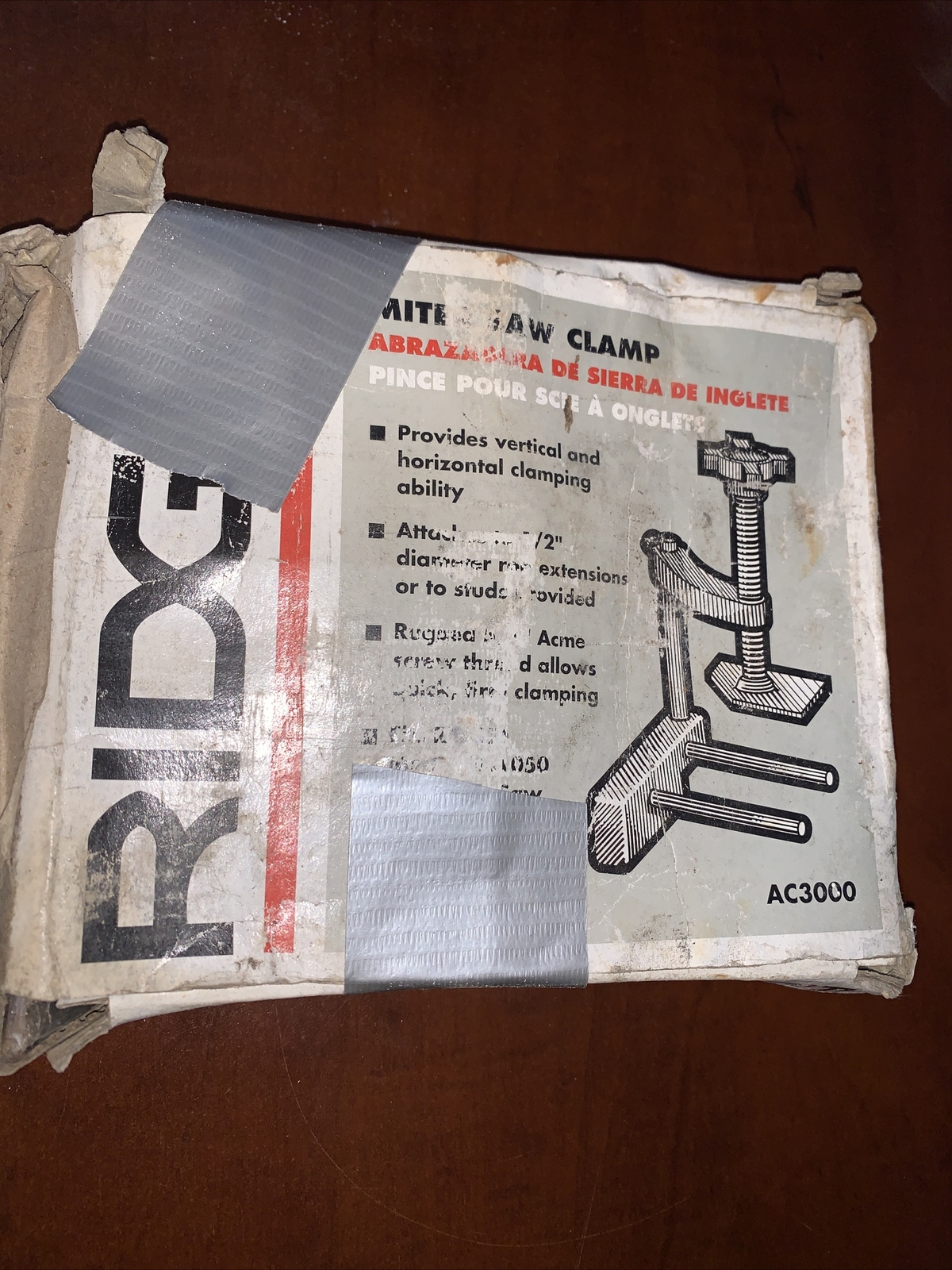 Ridgid Miter Saw Clamp AC3000 with Manual Fits Ridgid MS1050 10" Miter