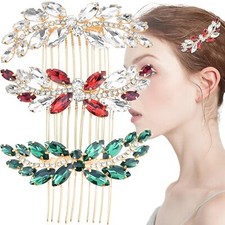 3Pcs Hair Comb Vintage Decorative Hair Clips Headpiece Accessory for Women Girls