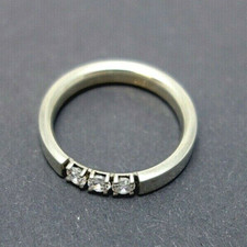 286. eleganter 835er Silber Ring Zirkonia Besatz rund klar RG.54