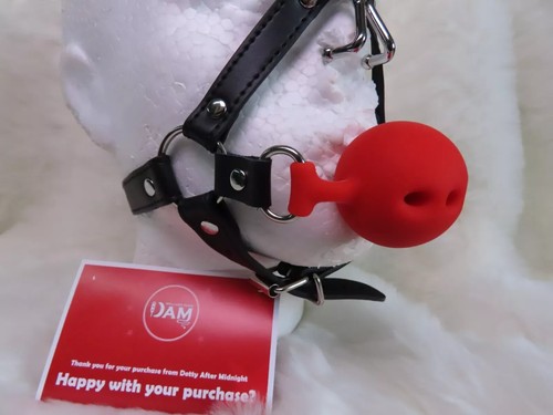 Ball Gag Dribble Harness with Nose Hook PINK, BDSM, Bondage, Unisex, - Picture 17 of 21