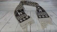 Unisex Scarf Ecuador Brown Fringe One Size Length 62"