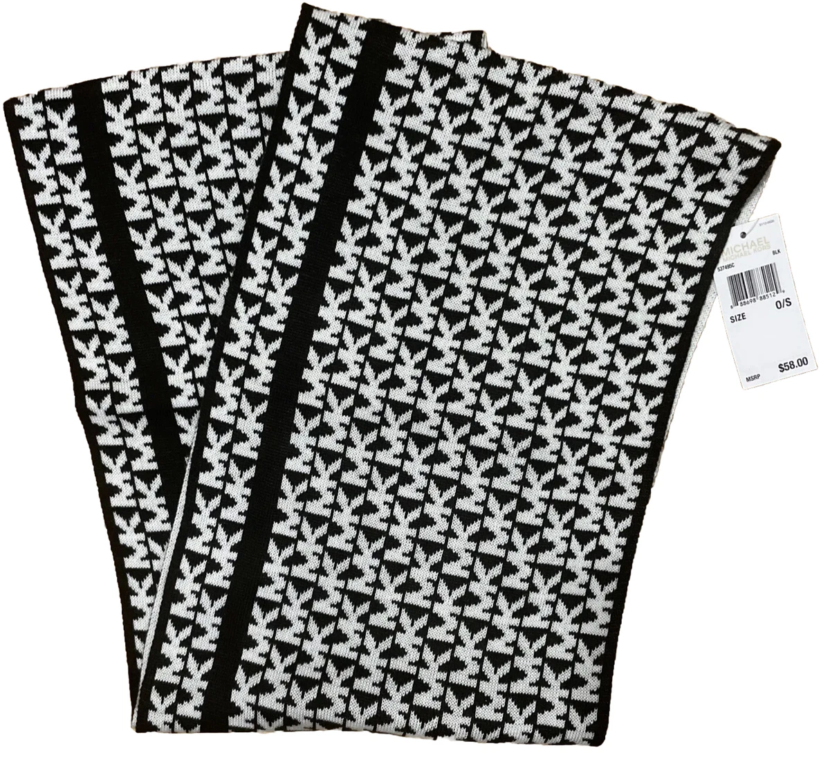 Michael kors scarf black and white outlet