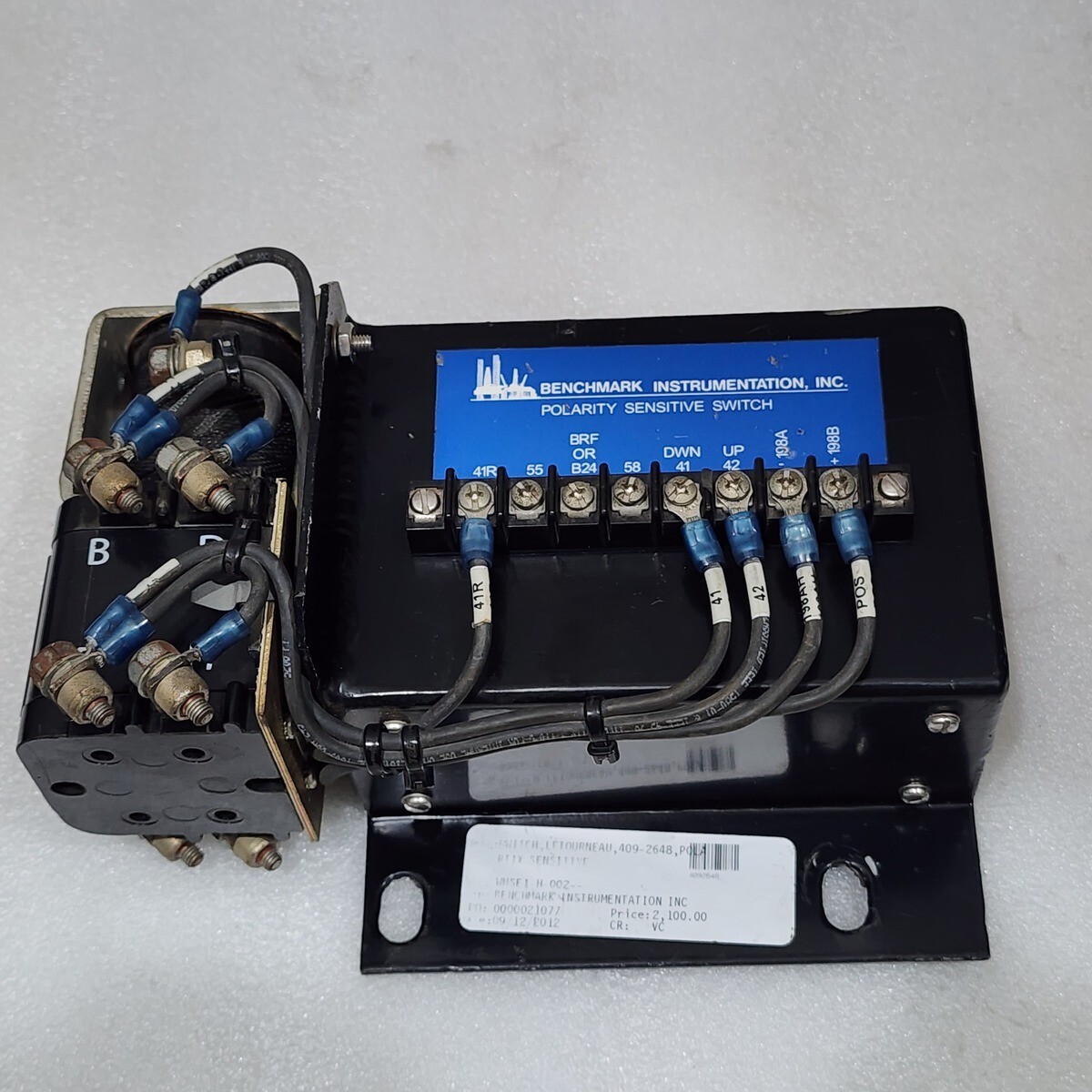 BENCHMARK INSTRUMENTATION INC 409-2648 POLARITY SENSITIVE