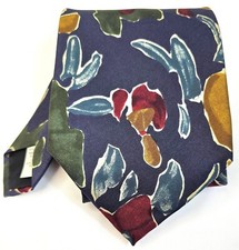 Nwt Vtg Wembley 100% Silk Tie With Colorful Abstract Floral Pattern Made In USA