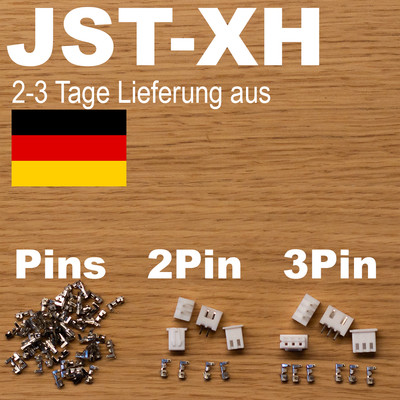 JST XH 2,54mm Pitch - Male & Female & Pins x5 x20 2Pin - 3 Pin