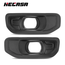 HECASA Front Left & Right Side Fog Light Lamp Bezel Cover Kit For Ram 1500 19-24